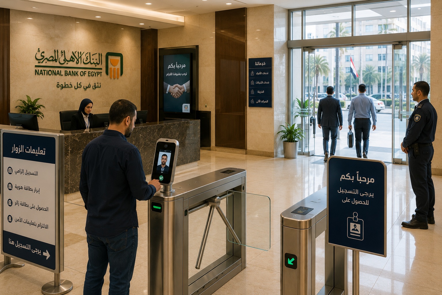نظام إدارة الزوار للبنوك